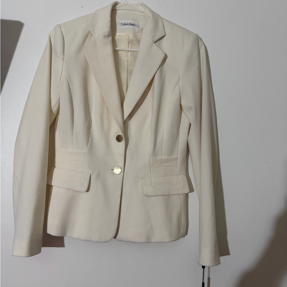 Calvin Klein Women's Ivory Blazer